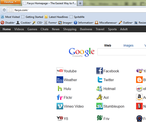 Firefox browser window