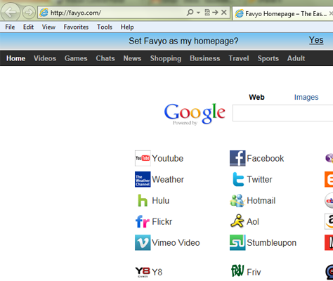 Internet Explorer browser window